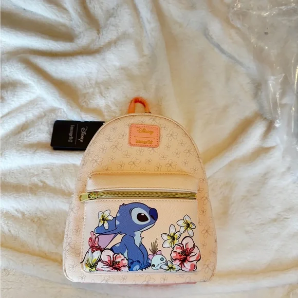 BRAND NEW Disney Pastel Floral Stitch Backpack - Picture 5 of 6